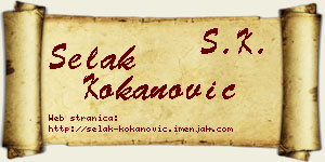 Selak Kokanović vizit kartica